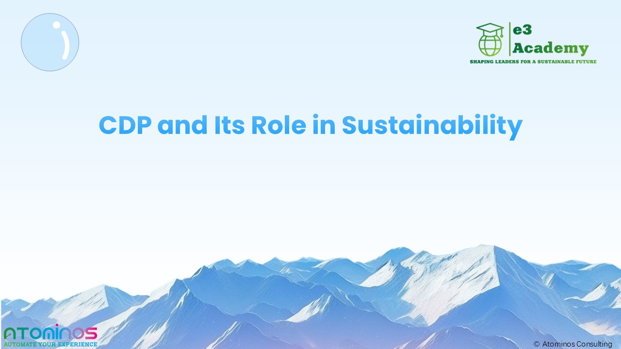 Mastering CDP for Sustainability